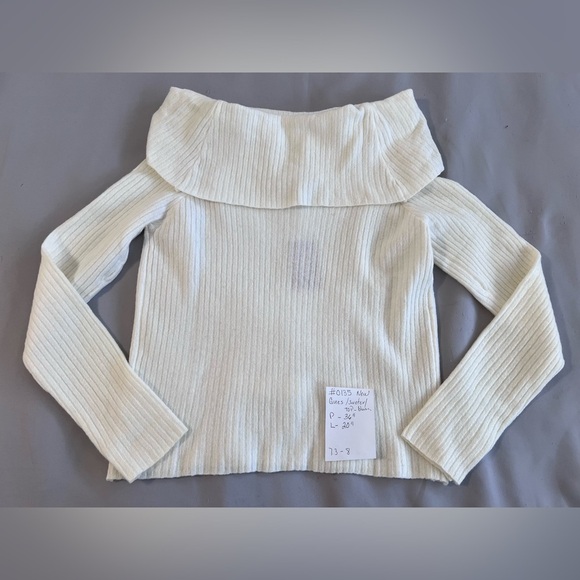 Guess Women's White Off -The Shoulder Pullover Sweater Size‎ XL - Picture 10 of 10